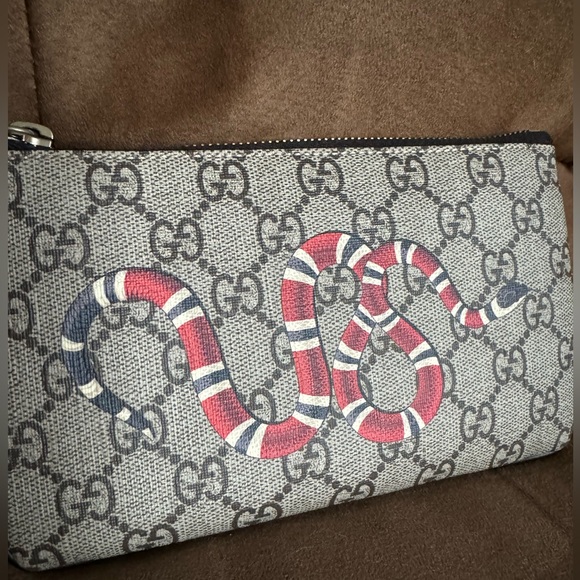 Gucci Lim.Ed. Monogram Snake Wristlet - Picture 2 of 7